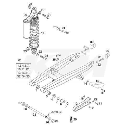 KTM OEM Ersatzteil 0318U706
