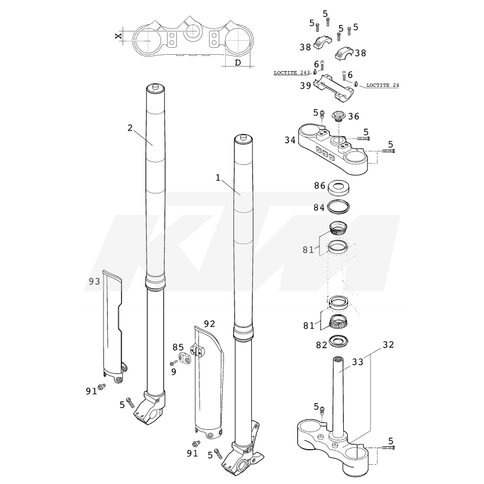 KTM OEM Ersatzteil 0518V705RS