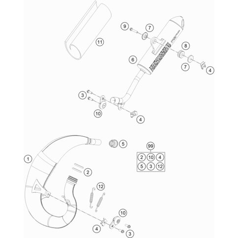 AUSPUFF TEILE KIT MINI 09-14