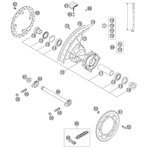 SPEICHENSATZ HINTEN 16