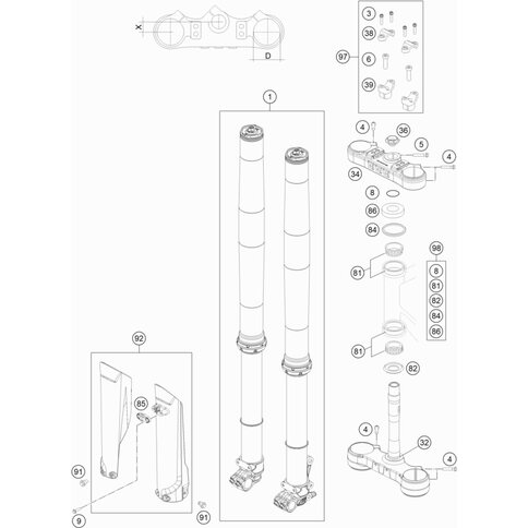 LENKERAUFNAHME KIT D28/H37