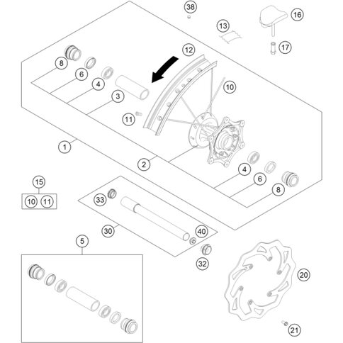 SPEICHENSATZ VORNE 21