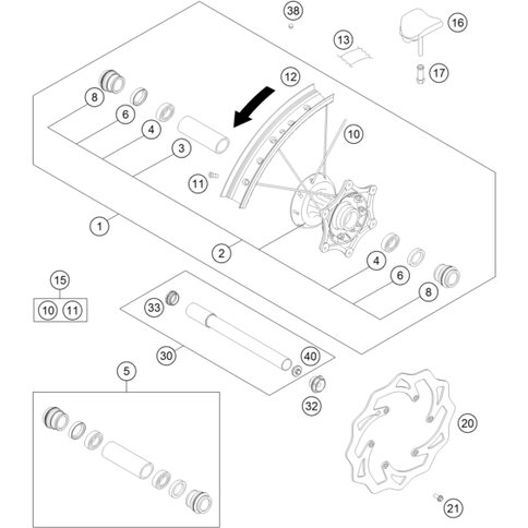 SPEICHENSATZ VORNE 21