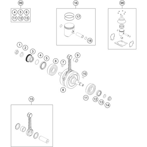 KW REP. KIT 125-200SX/EXC11-15