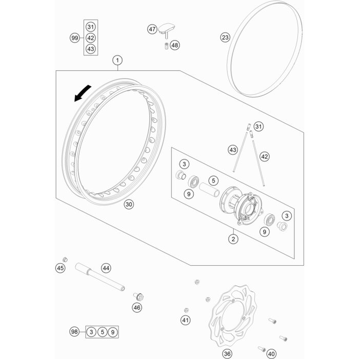 Bremsscheibe vorne D=198mm von KTM - 46209060100 - ktm-shop24.de 