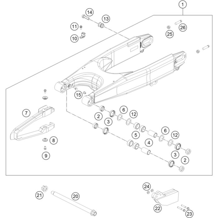 KETTENGLEITSCHUTZ 05 von KTM - 50304066100 - ktm-shop24.de - KTM 