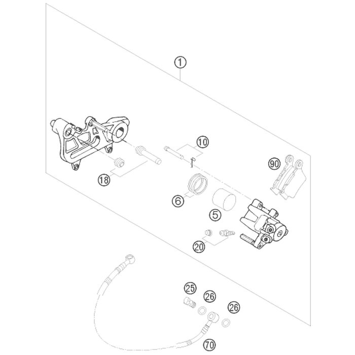 Bremskl.hinten TOSHIBA TTH38GF von KTM - 50313090000 - ktm-shop24 