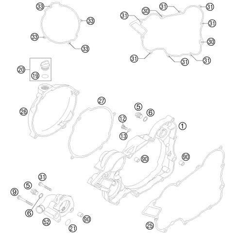 Kupplungsdeckeldichtung 0,5mm