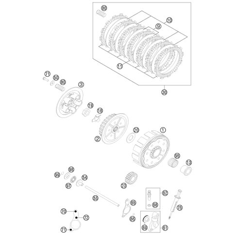 Kupplungsausrückdicht. 0,75mm