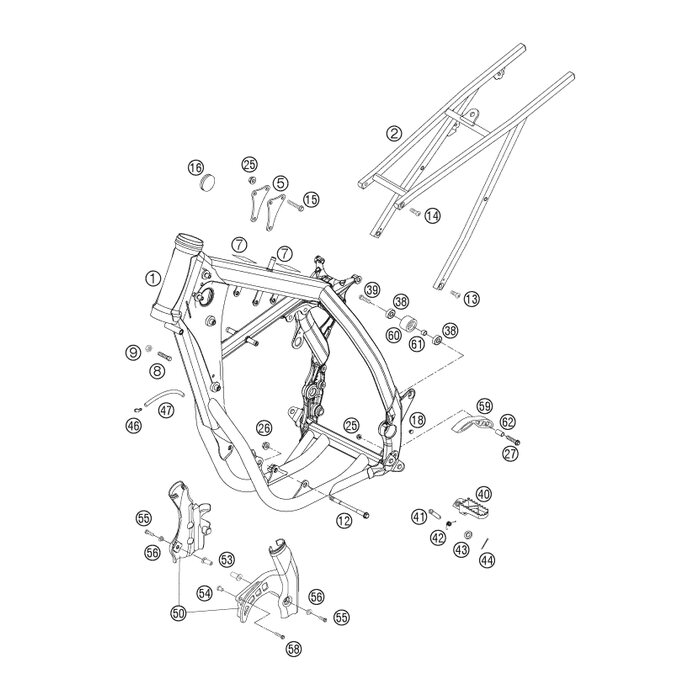 RAHMENSCHUTZ SET 05 von KTM - 54803094100 - ktm-shop24.de - KTM 
