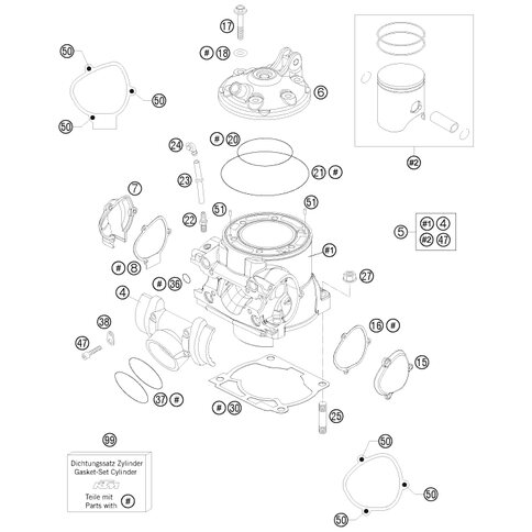 Zylinderfussdichtung 0.25MM