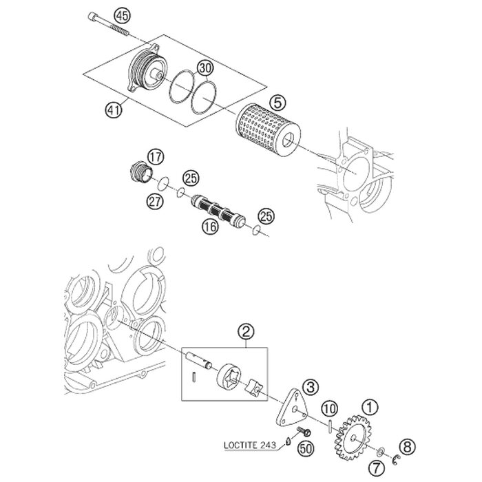 KTM Original Ölfilter Lang – 58038005100 (OEM-Ersatzteil Für KTM Motorräder)