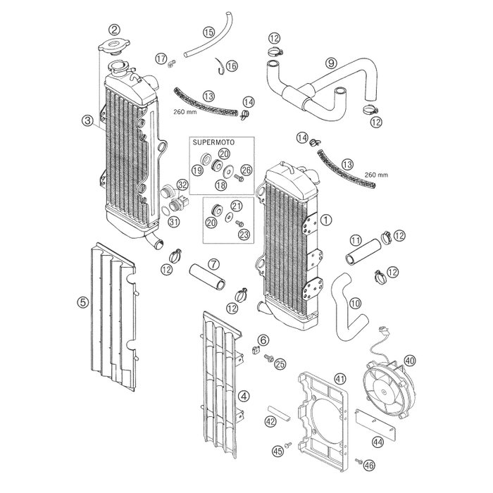 KÜHLERSCHLAUCH 20X26 von KTM - 58335024001 - ktm-shop24.de - KTM 