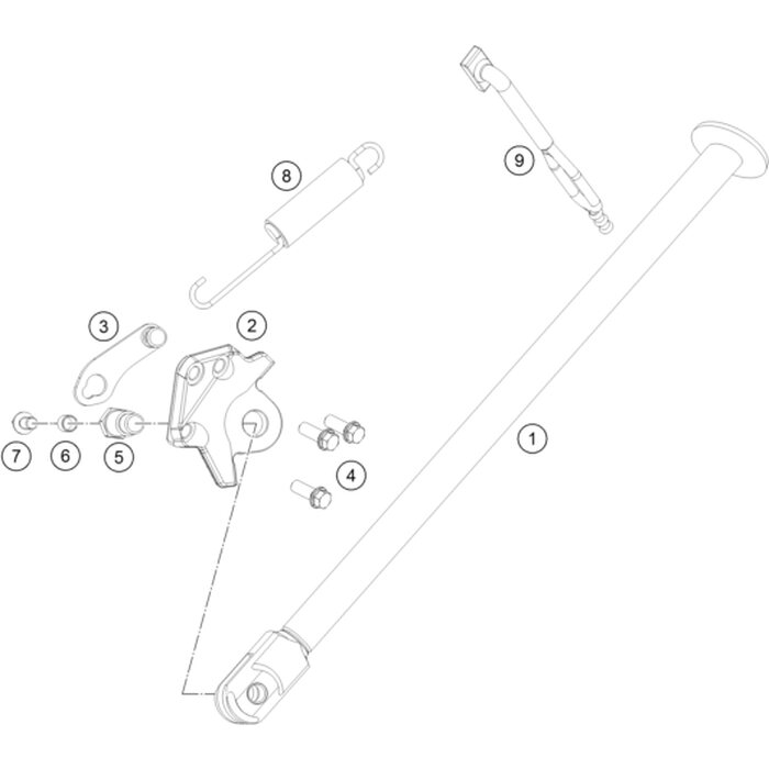 Schraube f. Seitenst. M10x26,7 von KTM - 58203027200 - ktm-shop24  
