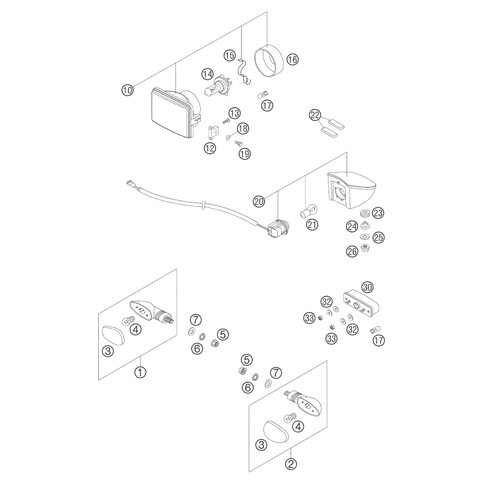 Rücklicht von KTM - 76514040000 - ktm-shop24.de - KTM-Shop24.de 