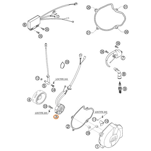 STATOR KPL. 4K3A RACING  00-03