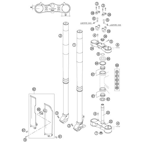 GABELSCHAFTROHR L=237MM     05