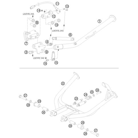 HAUPTSTÄNDER L=333MM        05