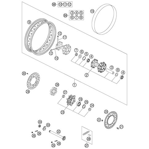 Distanzbüchse KR-Träger in. 03