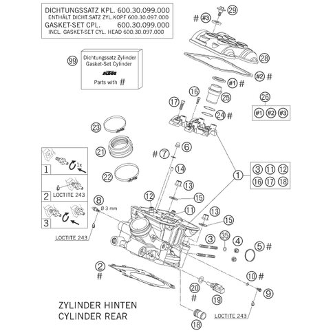 ZYLINDERKOPF KPL. HINTEN    05