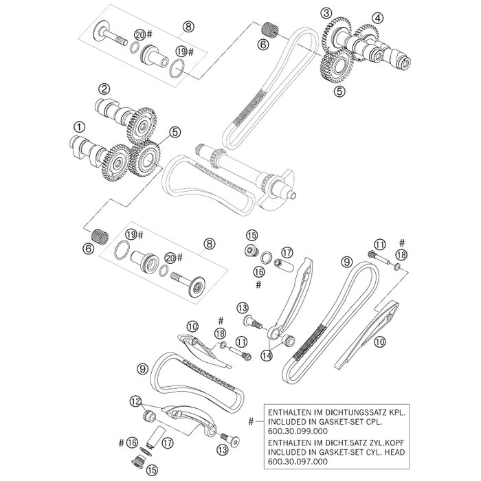 NOCKENWELLE EINL.KPL. HI. 03 von KTM - 60036109144 - ktm-shop24.de 