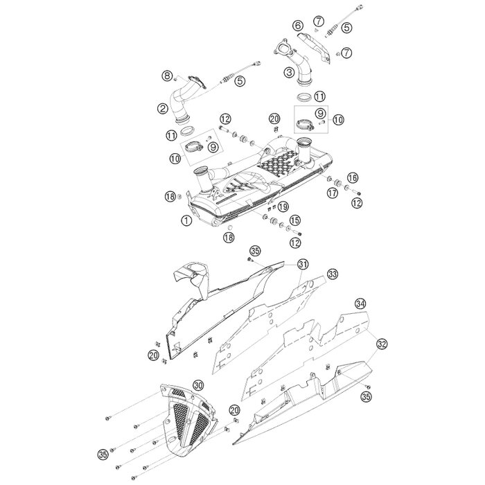 Hitzeschutz AP-Verkleidung RE von KTM - 69005083192 - ktm-shop24 