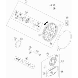 Speiche hinten 193mm