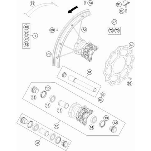 Distanzbüchse D=22mm