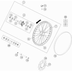 Speiche vorne 232mm