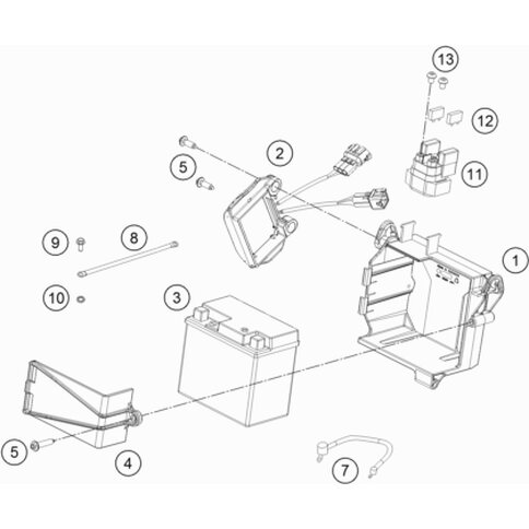 Batterie Befestigungslasche