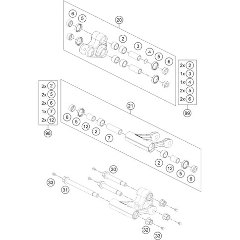 Bolzen kpl. M14x1,5 L=175mm 07