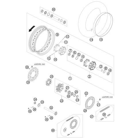 SPEICHE M5X199-16G 17 INOX