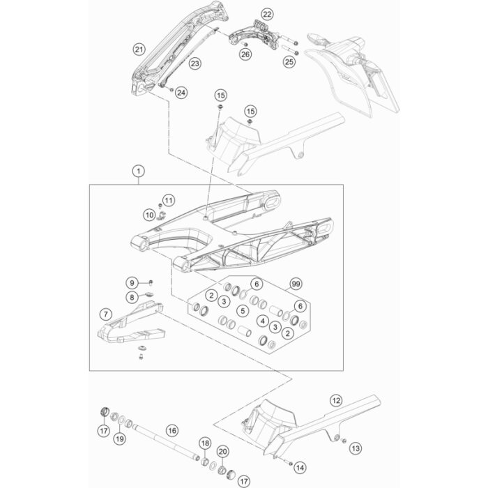 Kettengleitschutz von KTM - 75004066000 - ktm-shop24.de - KTM 