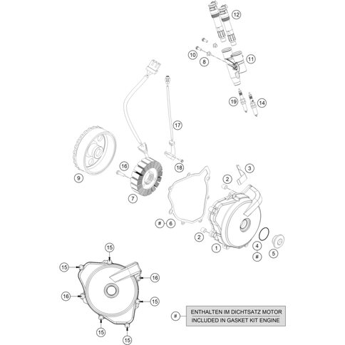 Zylinderkopfdichtung Ø105 von KTM - 76630036000 - ktm-shop24.de