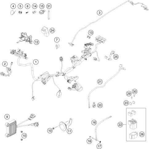 STECKSICHERUNG GROSS 25A von KTM - 58011109125 - ktm-shop24.de 