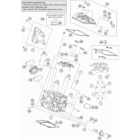 VENTILDECKELDICHTUNSSATZ von KTM - 61236099100 - ktm-shop24.de 