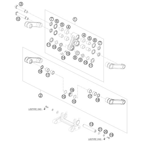 Schalthebel kpl. von KTM - 72034031000 - ktm-shop24.de - KTM-Shop24.de