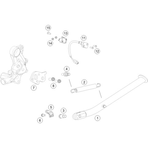 Auftritt Seitenständer M8 von KTM - 61303023120 - ktm-shop24.de  