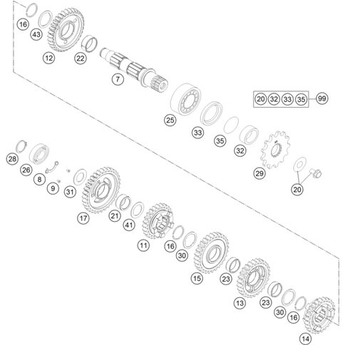 Schieberad 6.Gang, Z=24