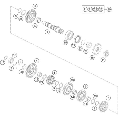 Schieberad 5.Gang, Z=23