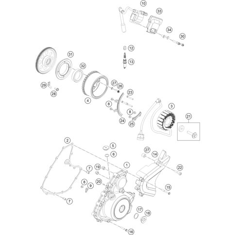 Spannungsregler von KTM - 90111034000 - ktm-shop24.de - KTM-Shop24.de