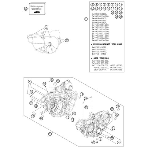 DICHTUNGSSATZ MOTOR 350