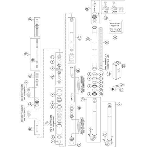 FEDER D43,8 L465 4,0N/MM SET