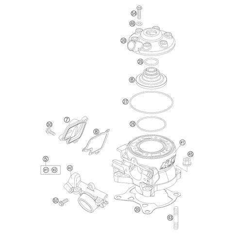 ZYLINDERKOPFEINSATZ 85 SX 07 von KTM - 47030106100 - ktm-shop24.de 
