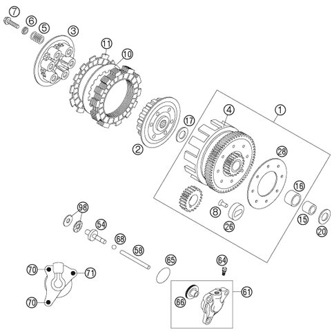 NEHMERZYLINDER KPL. 27MM 03 von KTM - 59032061044 - ktm-shop24.de  