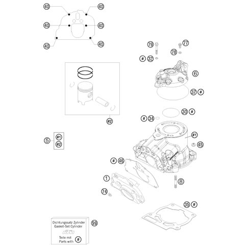 ZYLINDER+KOLBEN KPL.