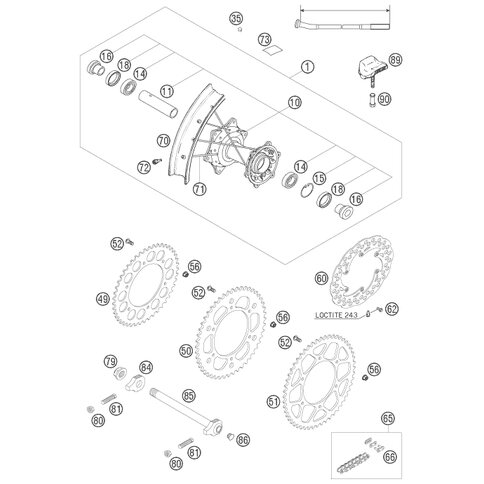 SPEICHE M5X195-10G 18 DDE