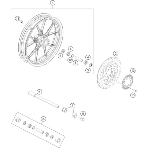 SENSORRAD VORNE von KTM - 90142020000 - ktm-shop24.de - KTM-Shop24.de