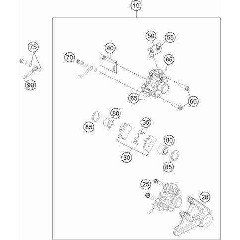 Bremsschlauch hi. L=540 DOT