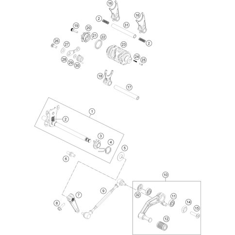 DISTANZHLSE SCHALTHEBEL
